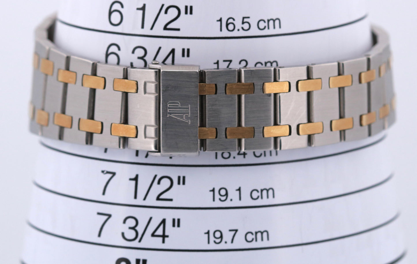 PAPERS Audemars Piguet Royal Oak GRAY 35mm Two-Tone 18K Gold Steel Watch 4100SA