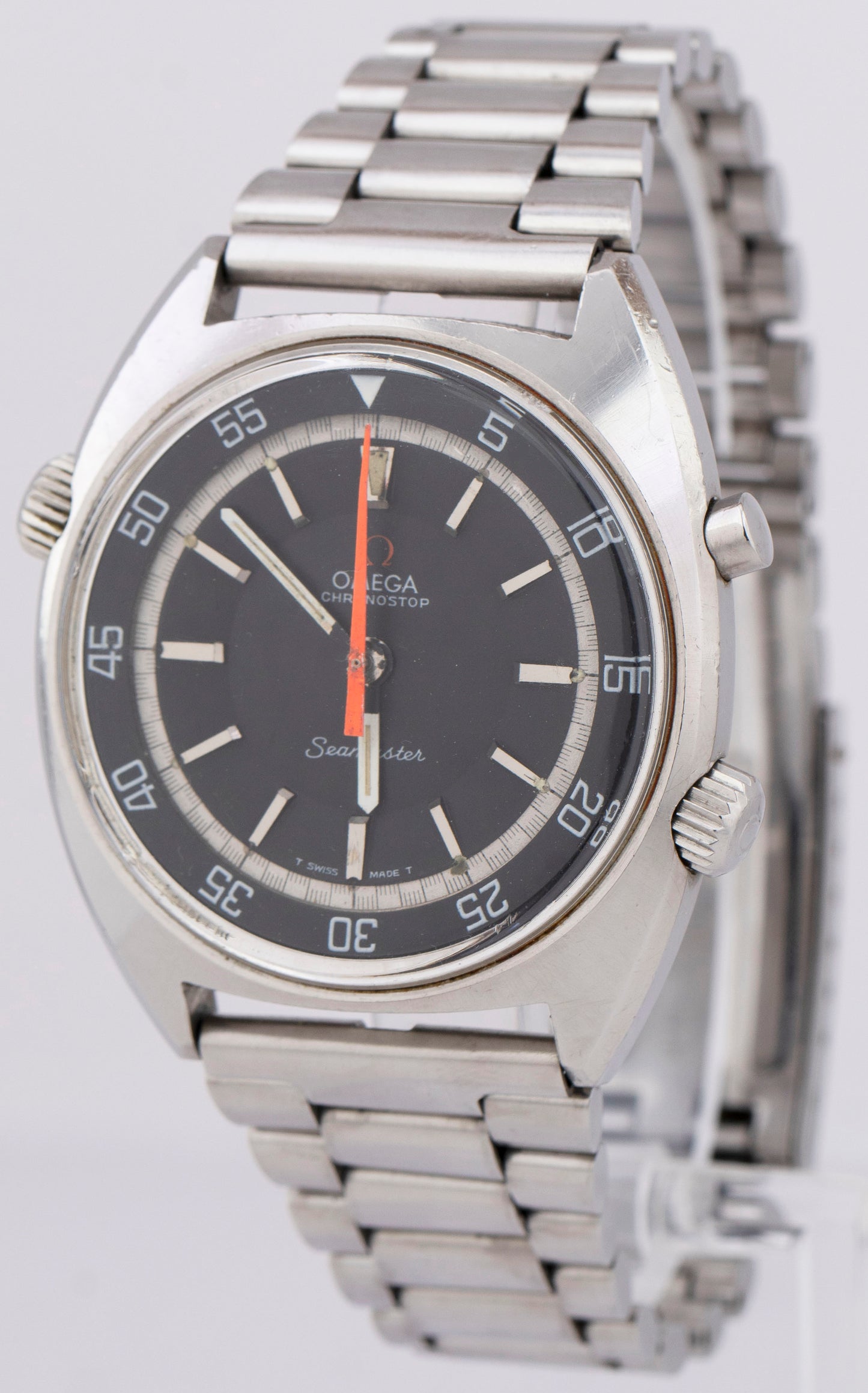 1968 Omega Seamaster Chronostop Stainless Steel 42mm Chronograph Watch 145.008