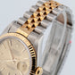 UNPOLISHED Rolex DateJust 36mm Champagne Jubilee 18K Gold JUBILEE 16233 Watch