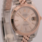 Rolex DateJust 41mm SUNDUST PINK Steel 18K Rose Gold JUBILEE Fluted 126331 BOX