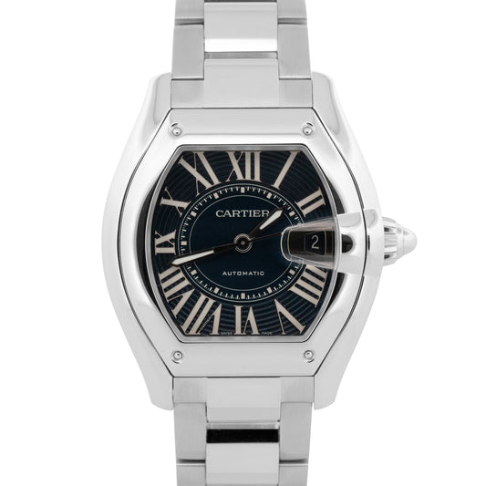 NEW PAPERS Cartier Roadster BLUE Steel 38.8mm 4568 / WSRD0014 Watch BOX