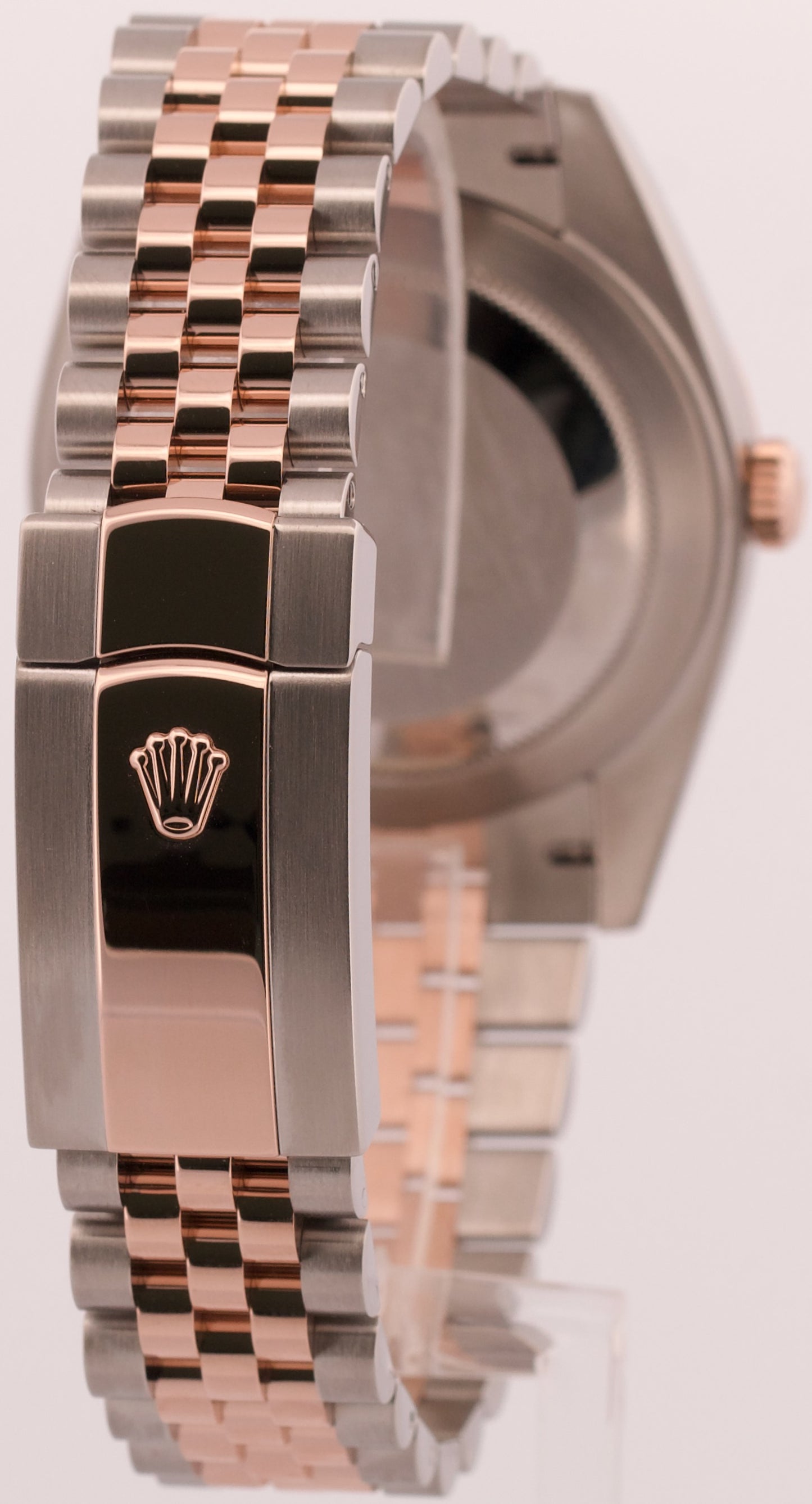 Rolex DateJust 41mm SUNDUST PINK Steel 18K Rose Gold JUBILEE Fluted 126331 BOX