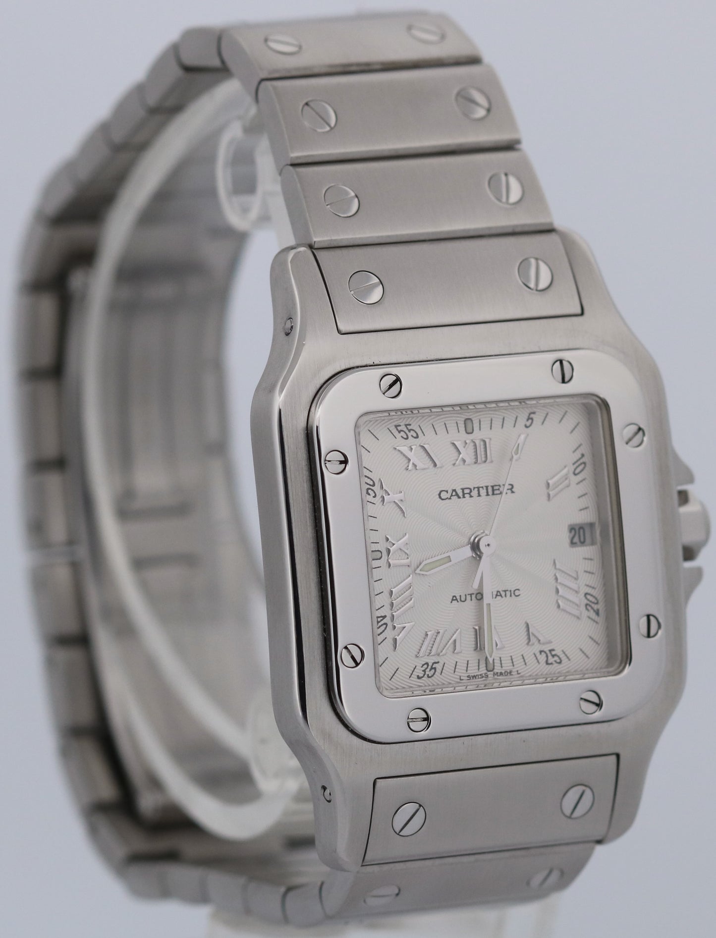 Cartier Santos Galbee 29mm SILVER ROMAN Stainless Steel Automatic 2319 W20055D6