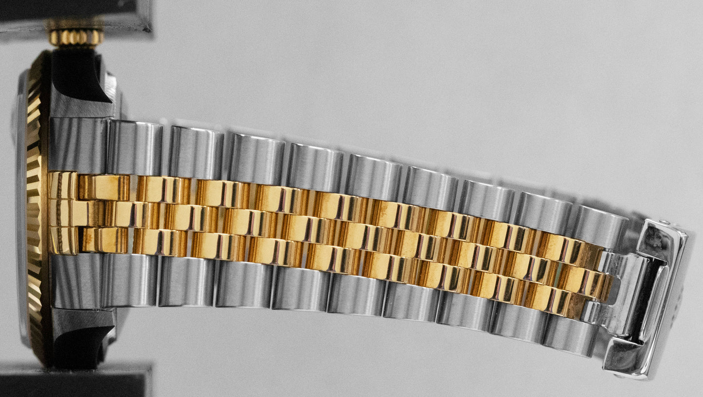 UNPOLISHED Rolex DateJust 36mm Champagne Jubilee 18K Gold JUBILEE 16233 Watch