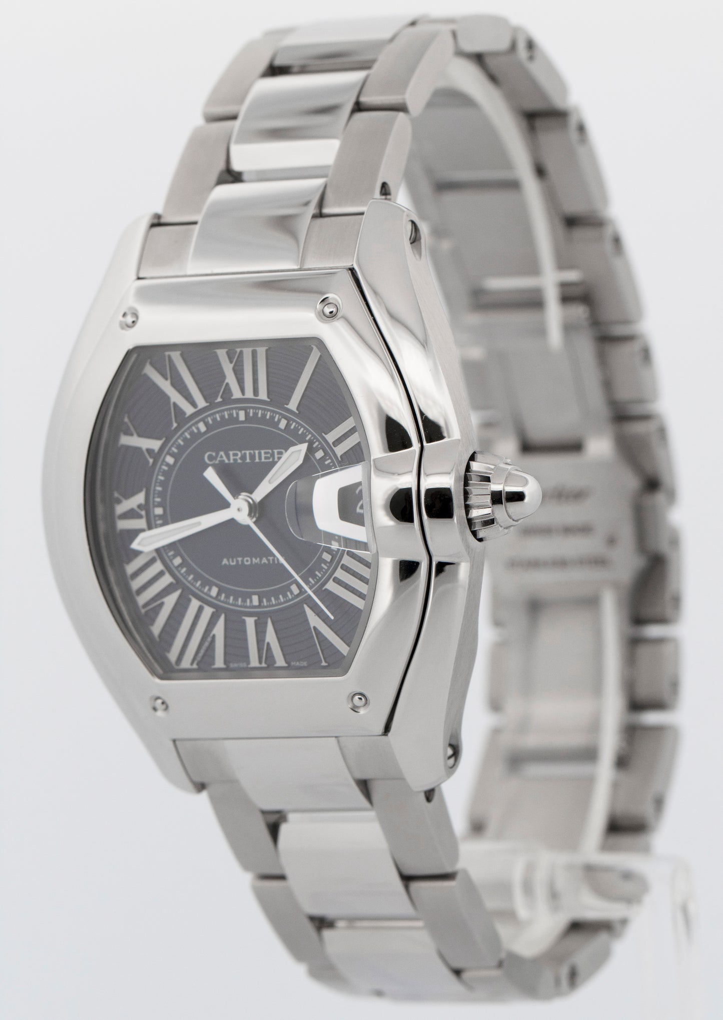 NEW PAPERS Cartier Roadster BLUE Steel 38.8mm 4568 / WSRD0014 Watch BOX