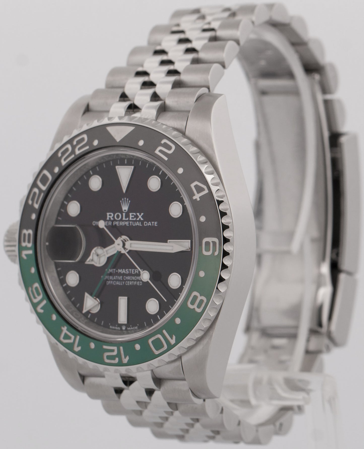 2024 PAPERS Rolex GMT-Master II SPRITE Green Black JUBILEE Watch 126720 VTNR BOX