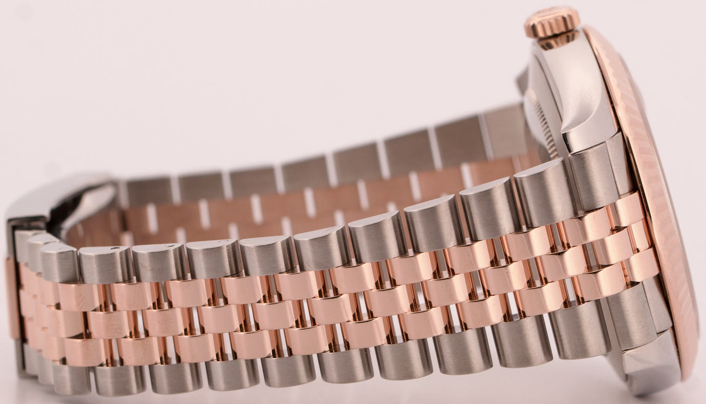 Rolex DateJust 41mm SUNDUST PINK Steel 18K Rose Gold JUBILEE Fluted 126331 BOX