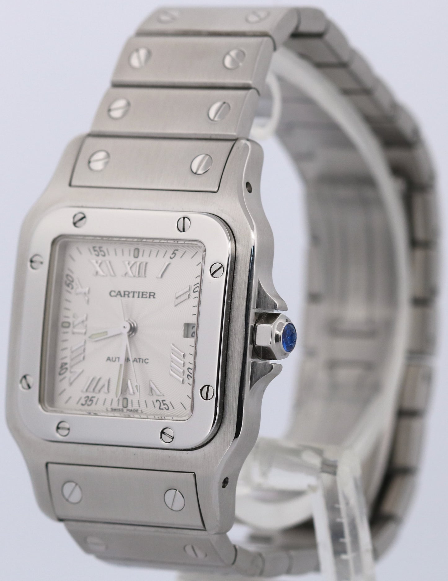 Cartier Santos Galbee 29mm SILVER ROMAN Stainless Steel Automatic 2319 W20055D6