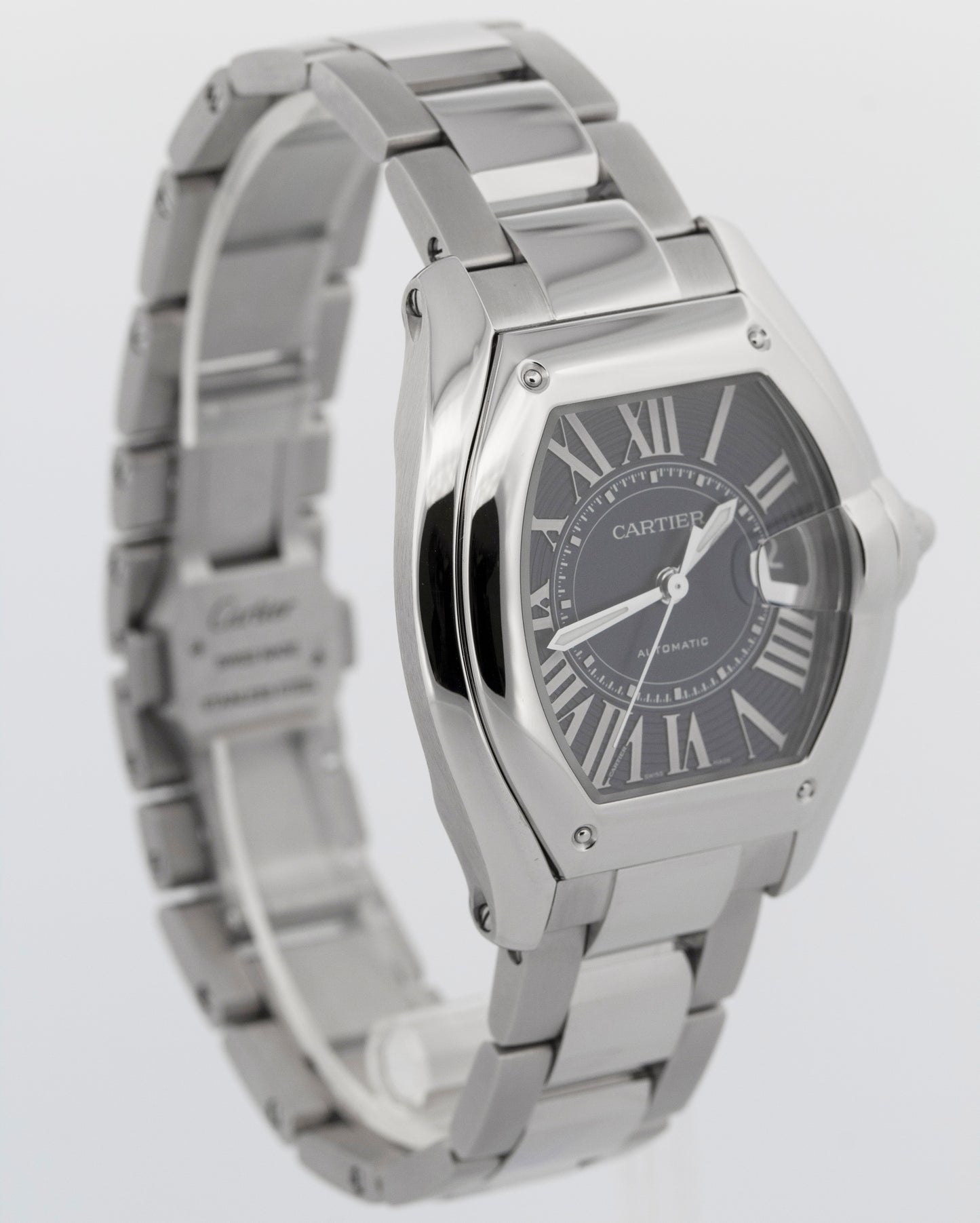 NEW PAPERS Cartier Roadster BLUE Steel 38.8mm 4568 / WSRD0014 Watch BOX