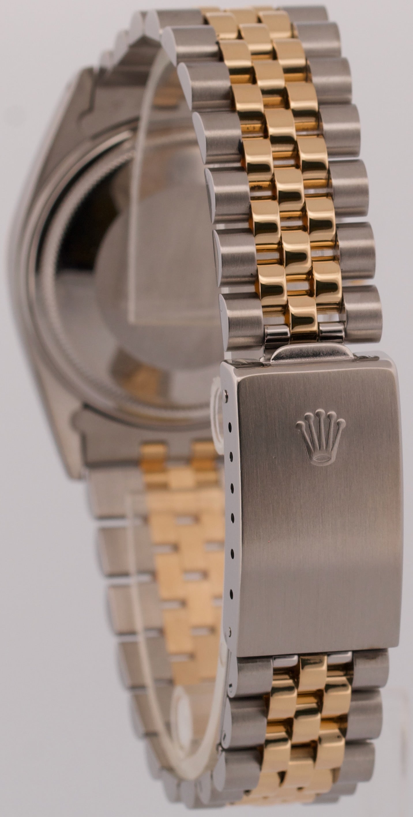 1986 Rolex DateJust CHAMPAGNE 18K Yellow Gold Steel JUBILEE 36mm 16013 Watch