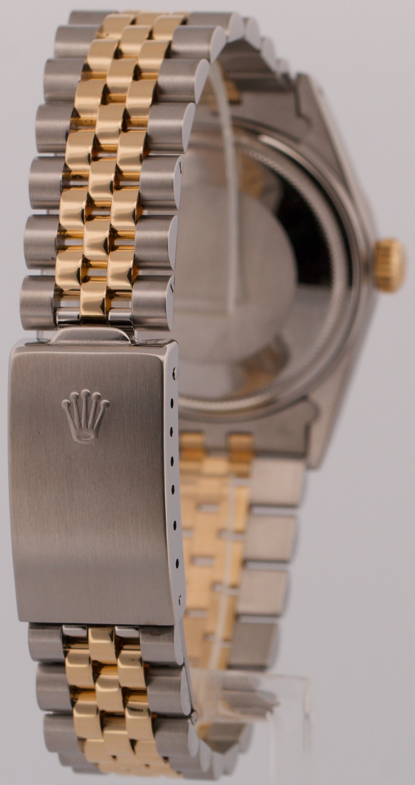 1986 Rolex DateJust CHAMPAGNE 18K Yellow Gold Steel JUBILEE 36mm 16013 Watch