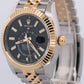 Rolex Sky-Dweller BLACK Two-Tone 18K Yellow Gold Steel JUBILEE 42mm 326933 Watch
