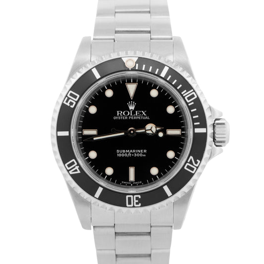 2003 PAPERS Rolex Submariner No-Date Stainless Steel Black 40mm Watch 14060M BOX