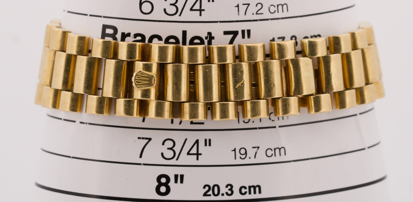 1978 Rolex Day-Date President CHAMPAGNE Fluted 36mm 18K Yellow Gold Watch 18038