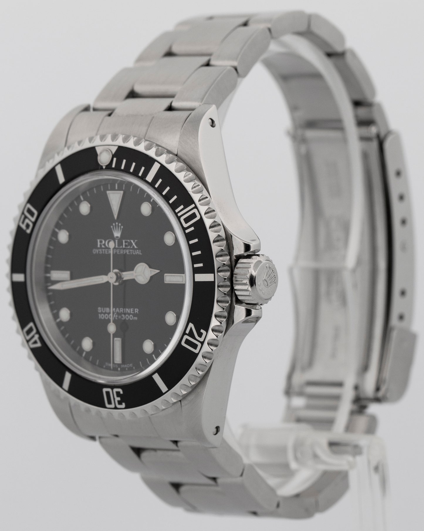 2003 PAPERS Rolex Submariner No-Date Stainless Steel Black 40mm Watch 14060M BOX