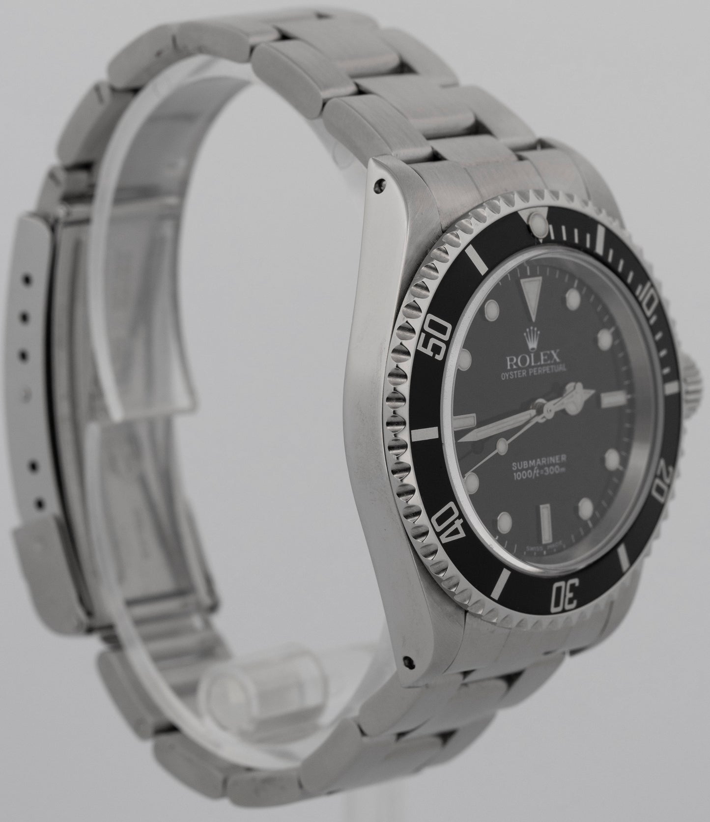 2003 PAPERS Rolex Submariner No-Date Stainless Steel Black 40mm Watch 14060M BOX