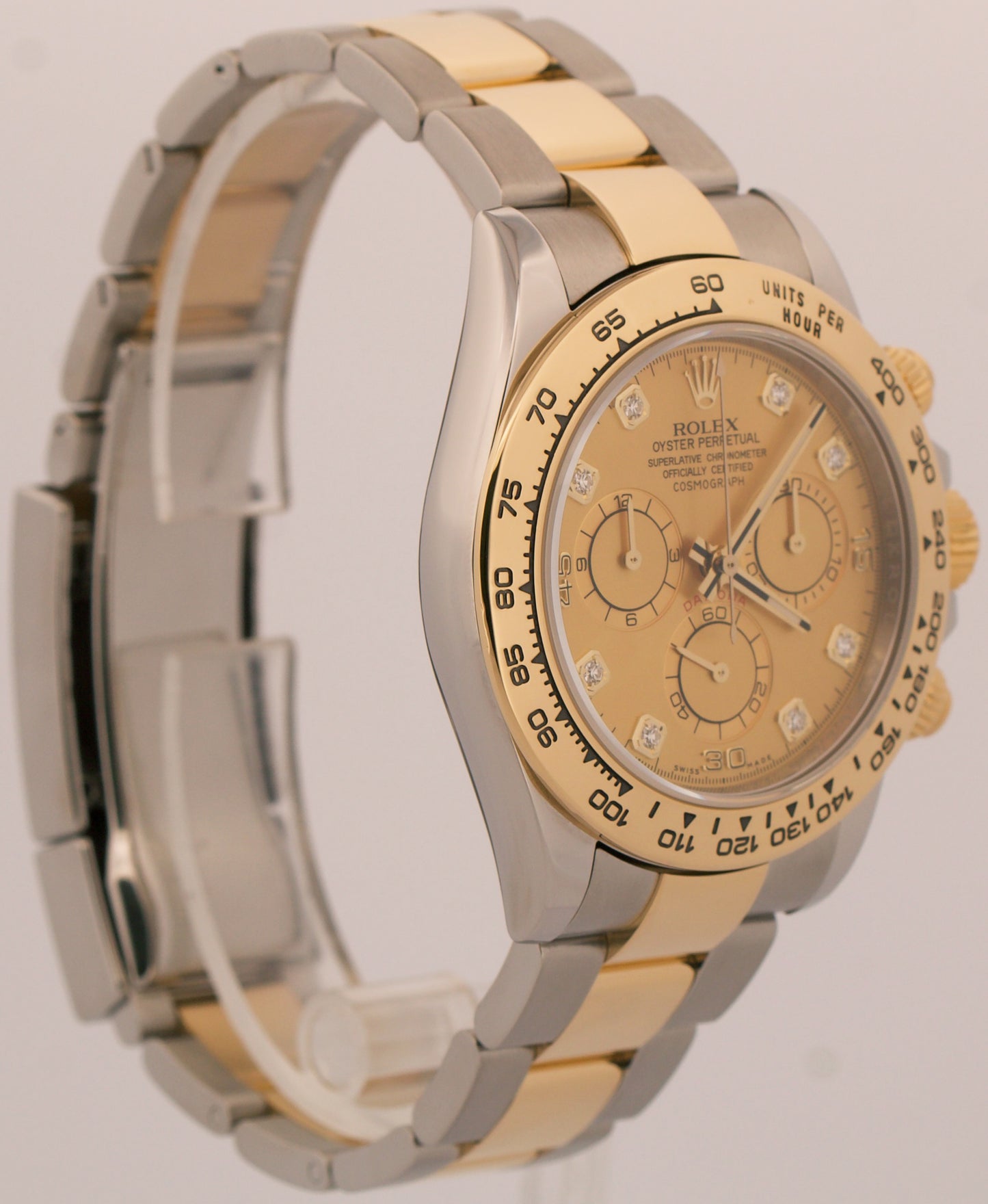 2020 PAPERS Rolex Daytona CHAMPAGNE DIAMOND Two-Tone Steel 18K Gold 116503 BOX