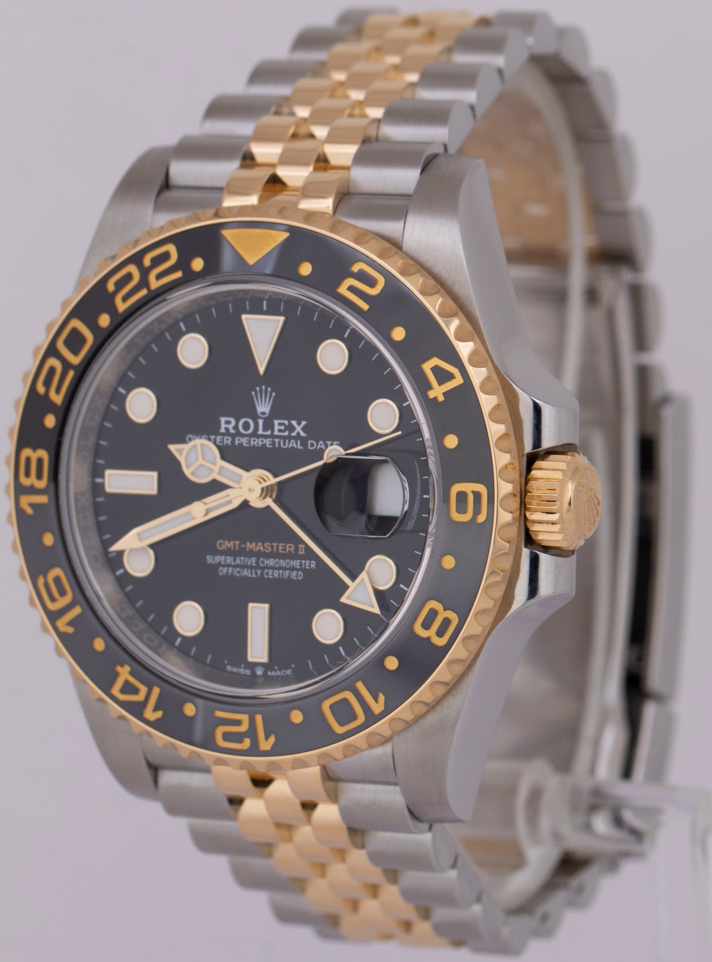 2023 NEW PAPERS Rolex GMT-Master II Two-Tone Gold Ceramic 40mm 126713 GRNR BOX