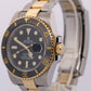 Rolex Submariner Date Ceramic BLACK 40mm 18K Yellow Gold Steel 116613 LN Watch