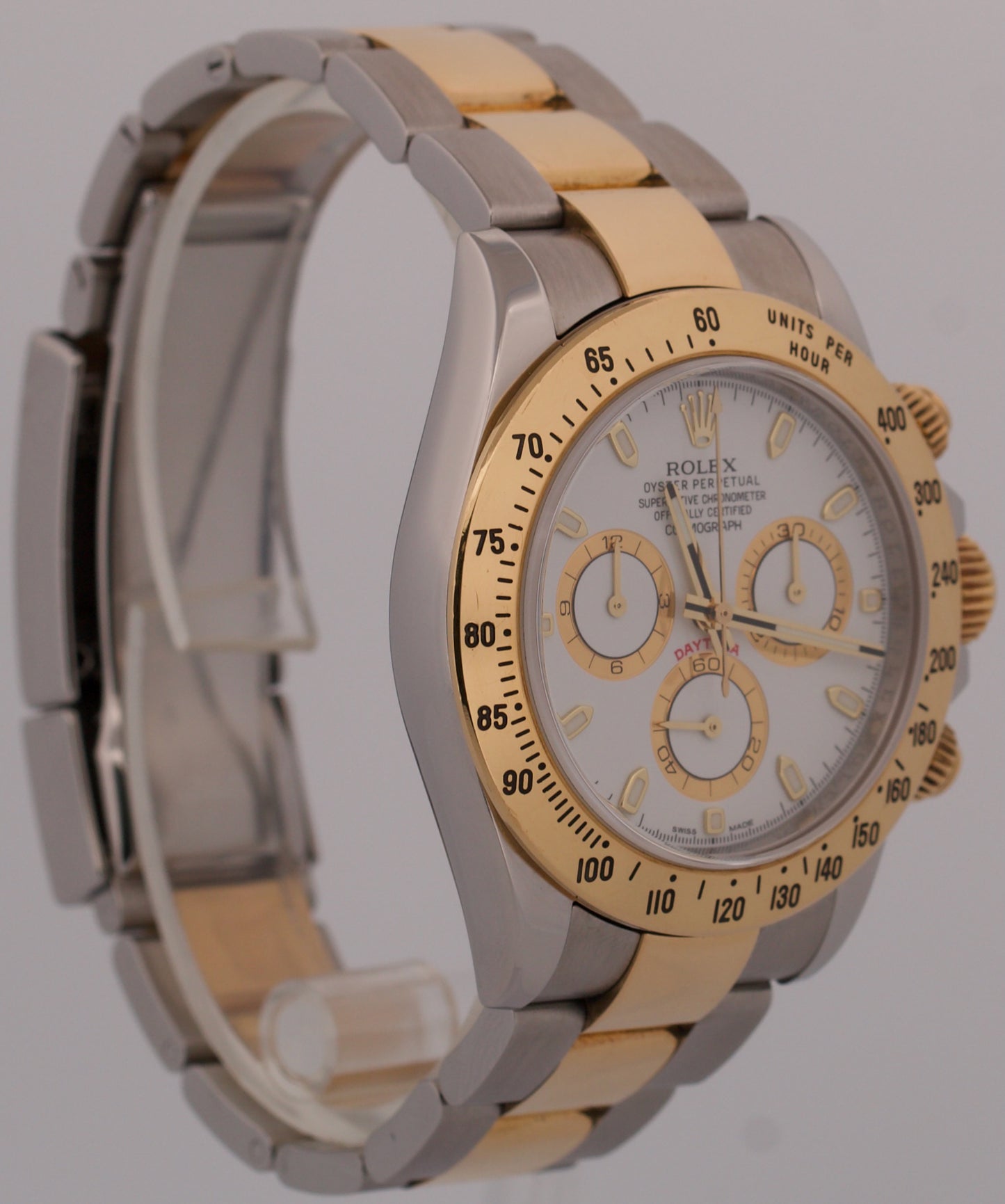 2013 PAPERS Rolex Daytona Cosmograph WHITE 18K Gold Steel RANDOMIZED 116523 BOX
