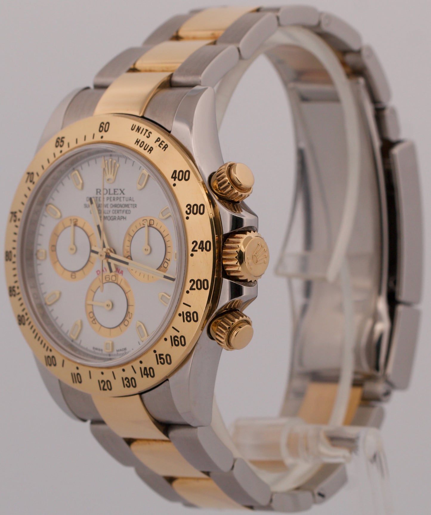 2013 PAPERS Rolex Daytona Cosmograph WHITE 18K Gold Steel RANDOMIZED 116523 BOX