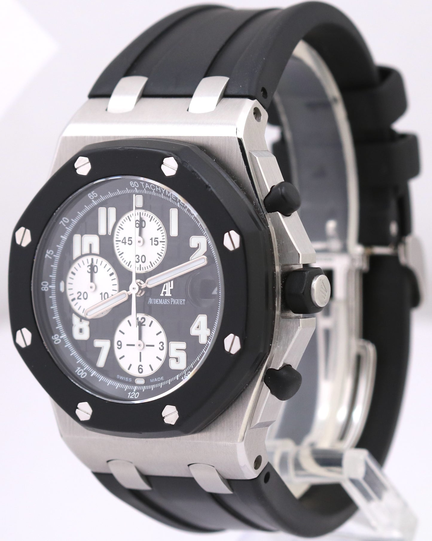 Audemars Piguet Royal Oak Offshore Stainless Black 42mm 25940SK Rubber Watch