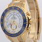 2025 CPO PAPERS Rolex Yacht-Master II WHITE 18K Yellow Gold Blue 44mm 116688 BOX