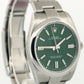 STICKERED 2024 PAPERS Rolex Oyster Perpetual 41 GREEN Steel 41mm 124300 BOX