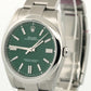 STICKERED 2024 PAPERS Rolex Oyster Perpetual 41 GREEN Steel 41mm 124300 BOX
