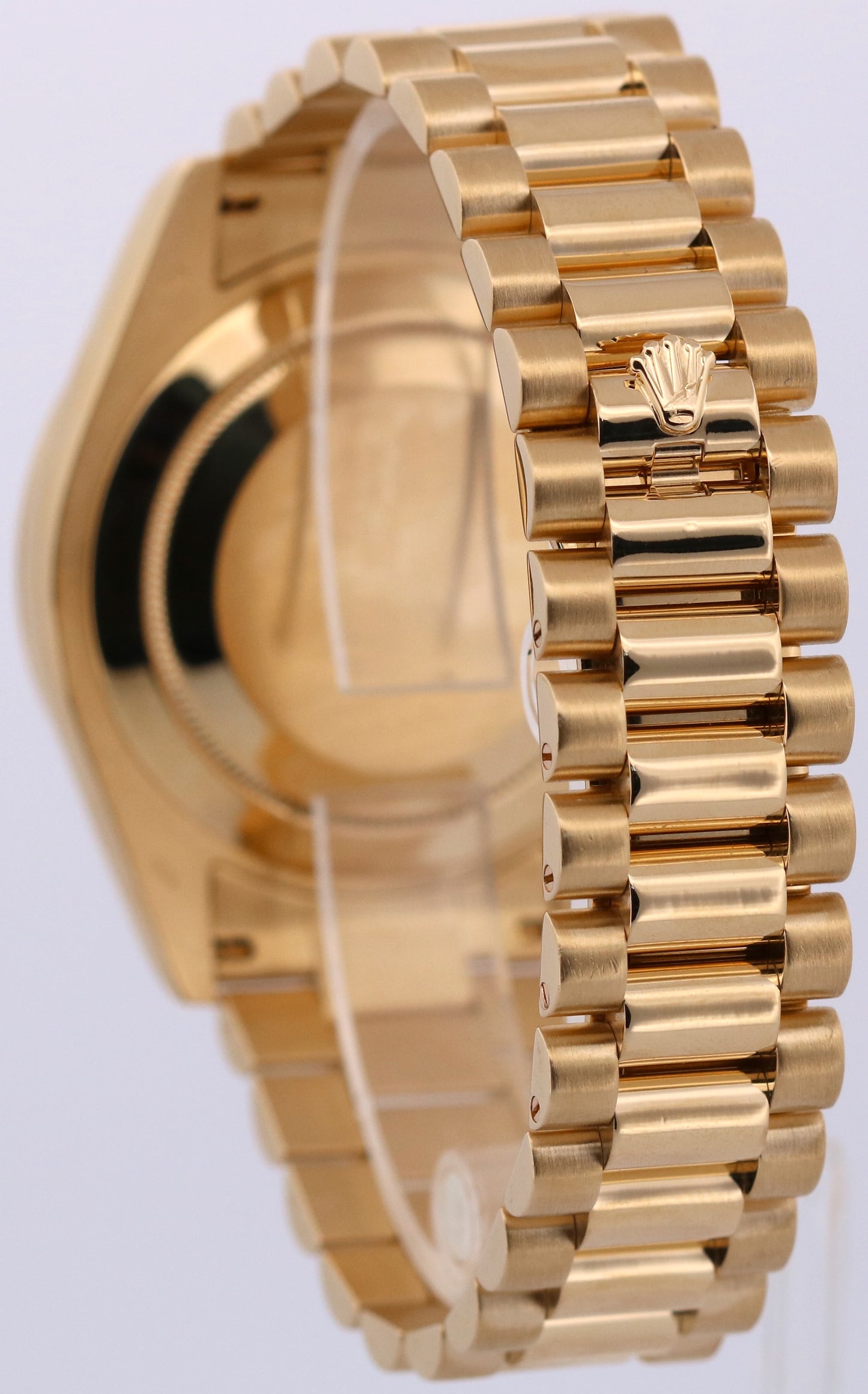 2013 PAPERS Rolex Day-Date II 41mm CHAMPAGNE DIAMOND 18K Yellow Gold 218238 BOX
