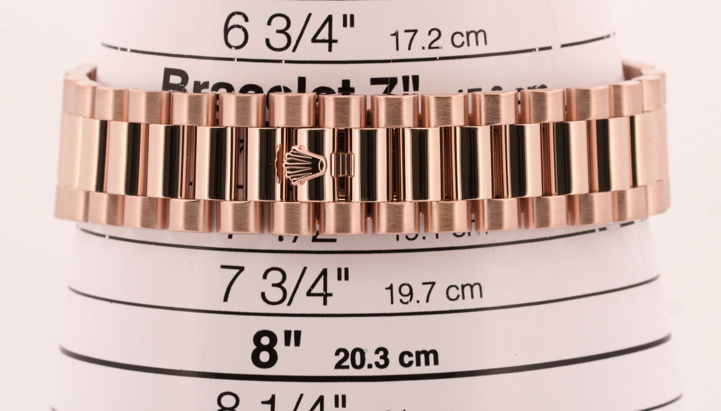 2015 PAPERS Rolex Day-Date II President 41mm PINK ROMAN 18K Rose Gold 218235 BOX