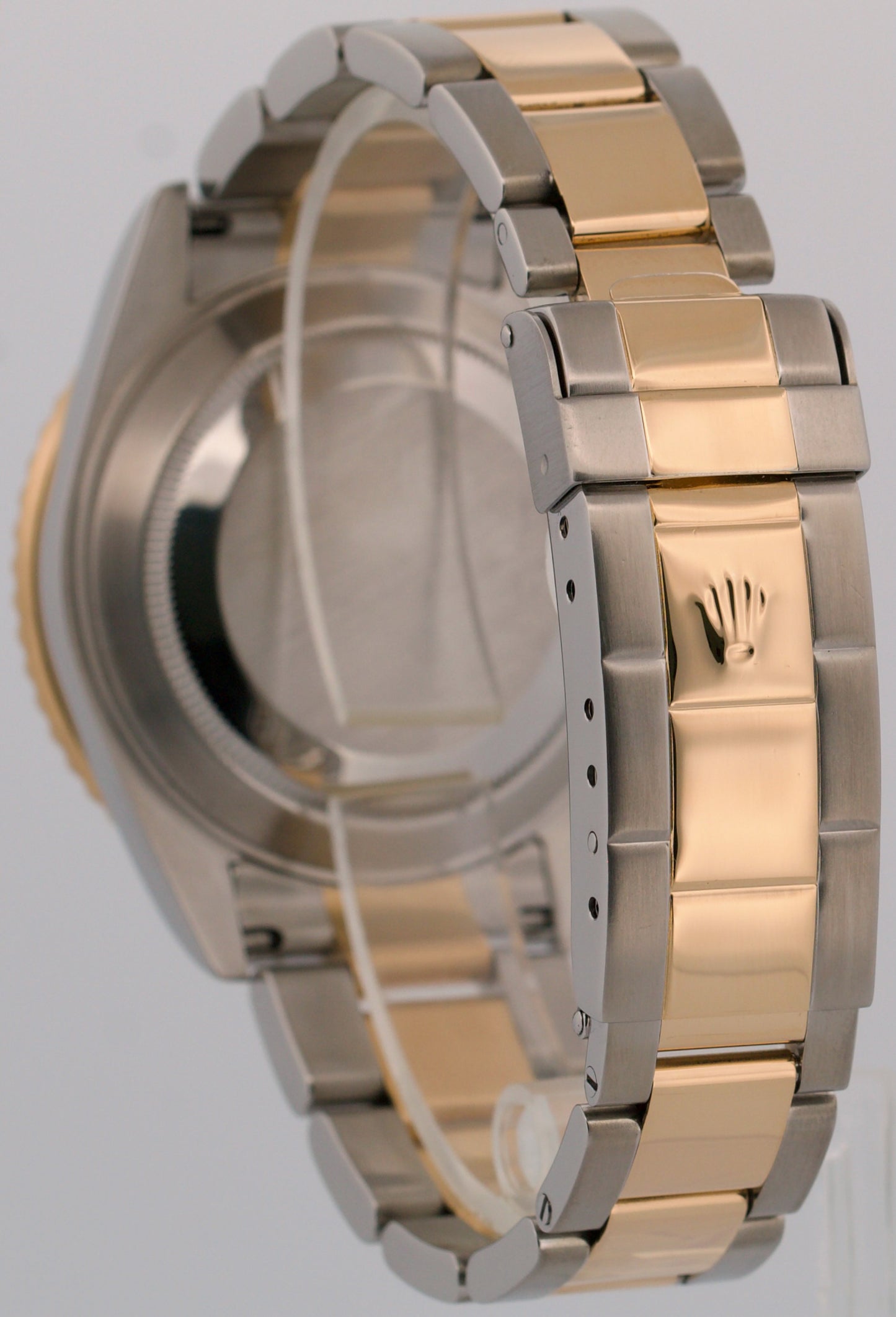 2006 PAPERS Rolex Submariner 40mm Black NO-HOLES 18K Steel Gold Watch 16613 BOX