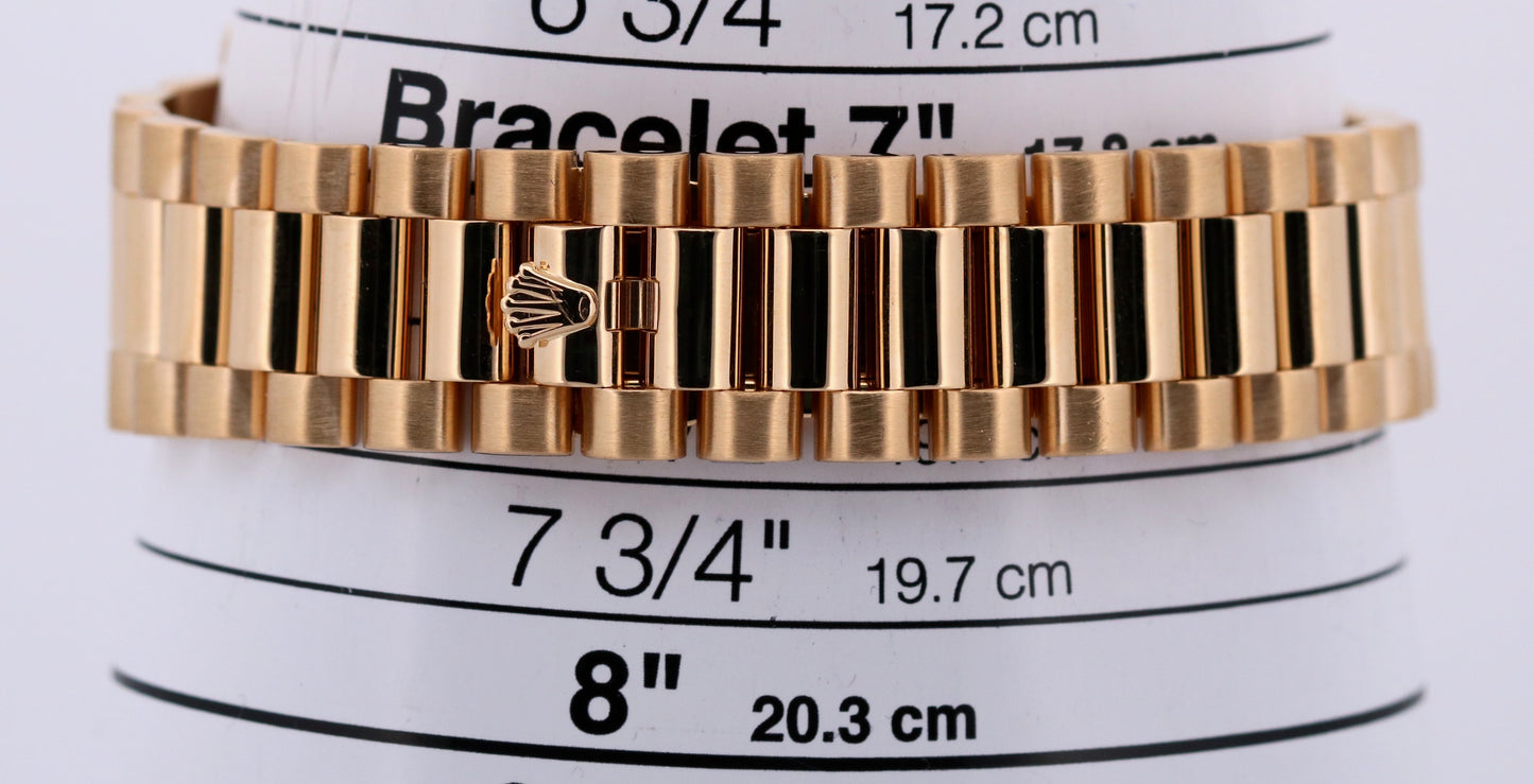 2013 PAPERS Rolex Day-Date II 41mm CHAMPAGNE DIAMOND 18K Yellow Gold 218238 BOX