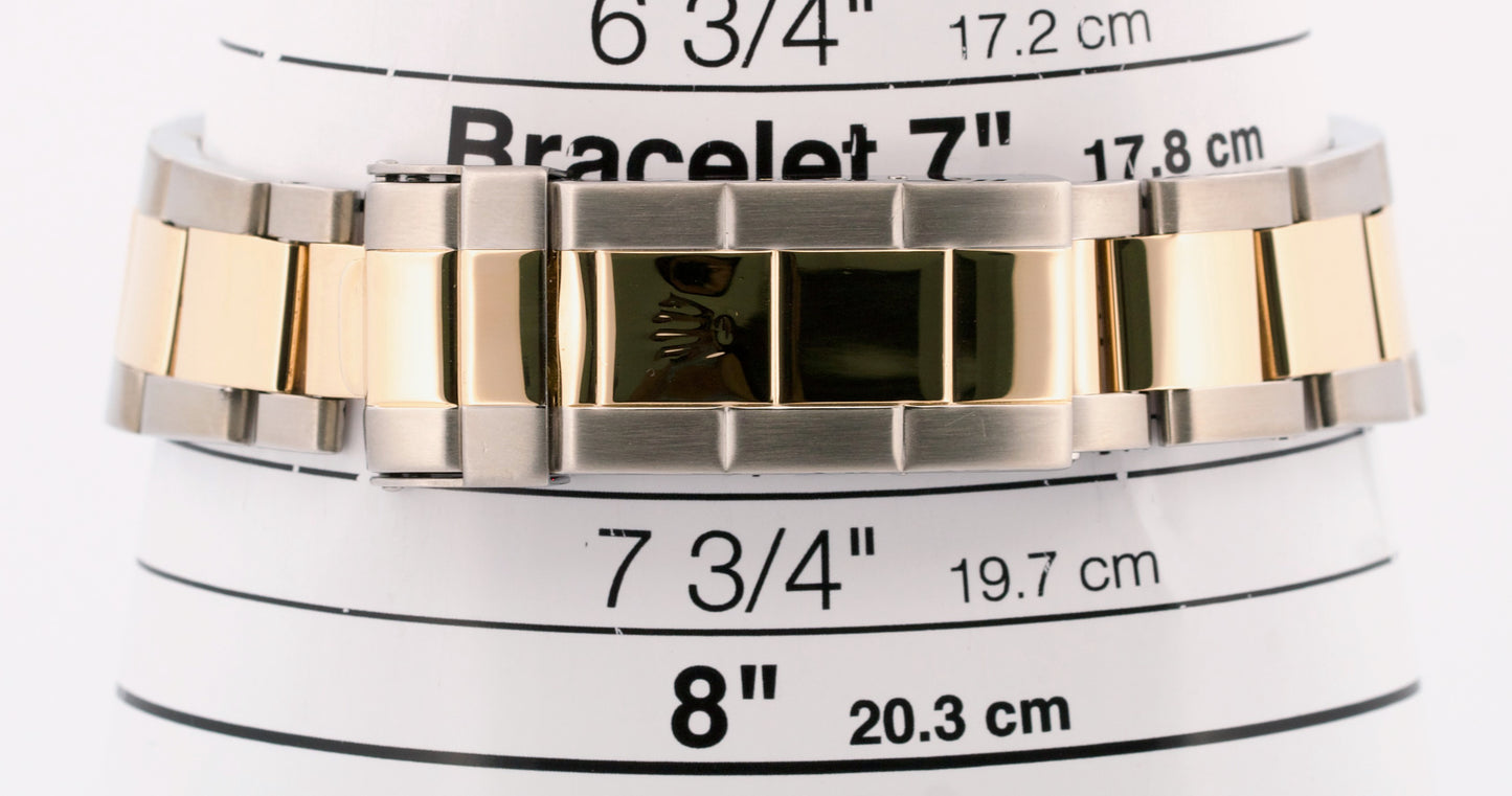 2006 PAPERS Rolex Submariner 40mm Black NO-HOLES 18K Steel Gold Watch 16613 BOX
