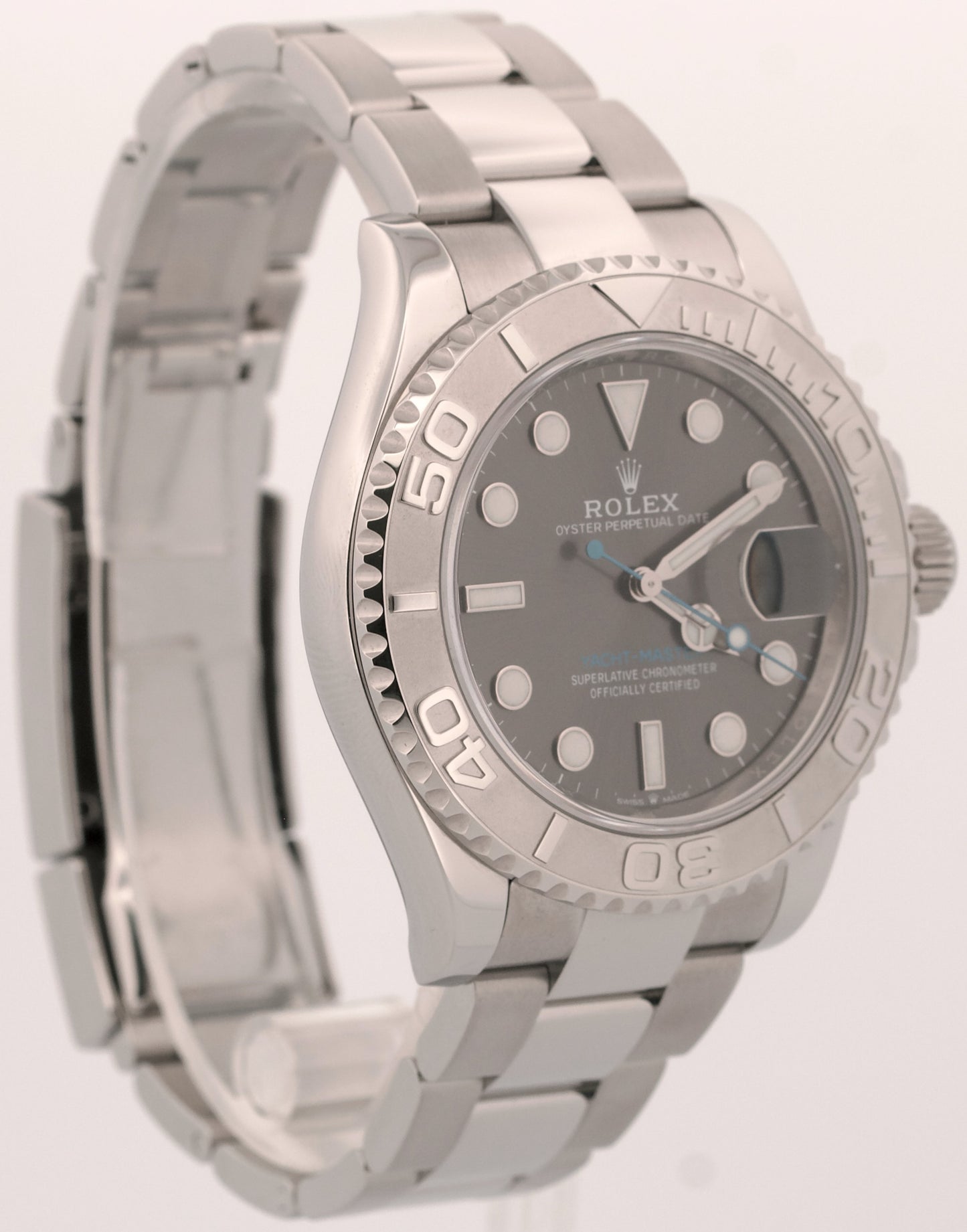 2024 PAPERS Rolex Yacht-Master 40mm RHODIUM Stainless Steel Watch 126622 BOX