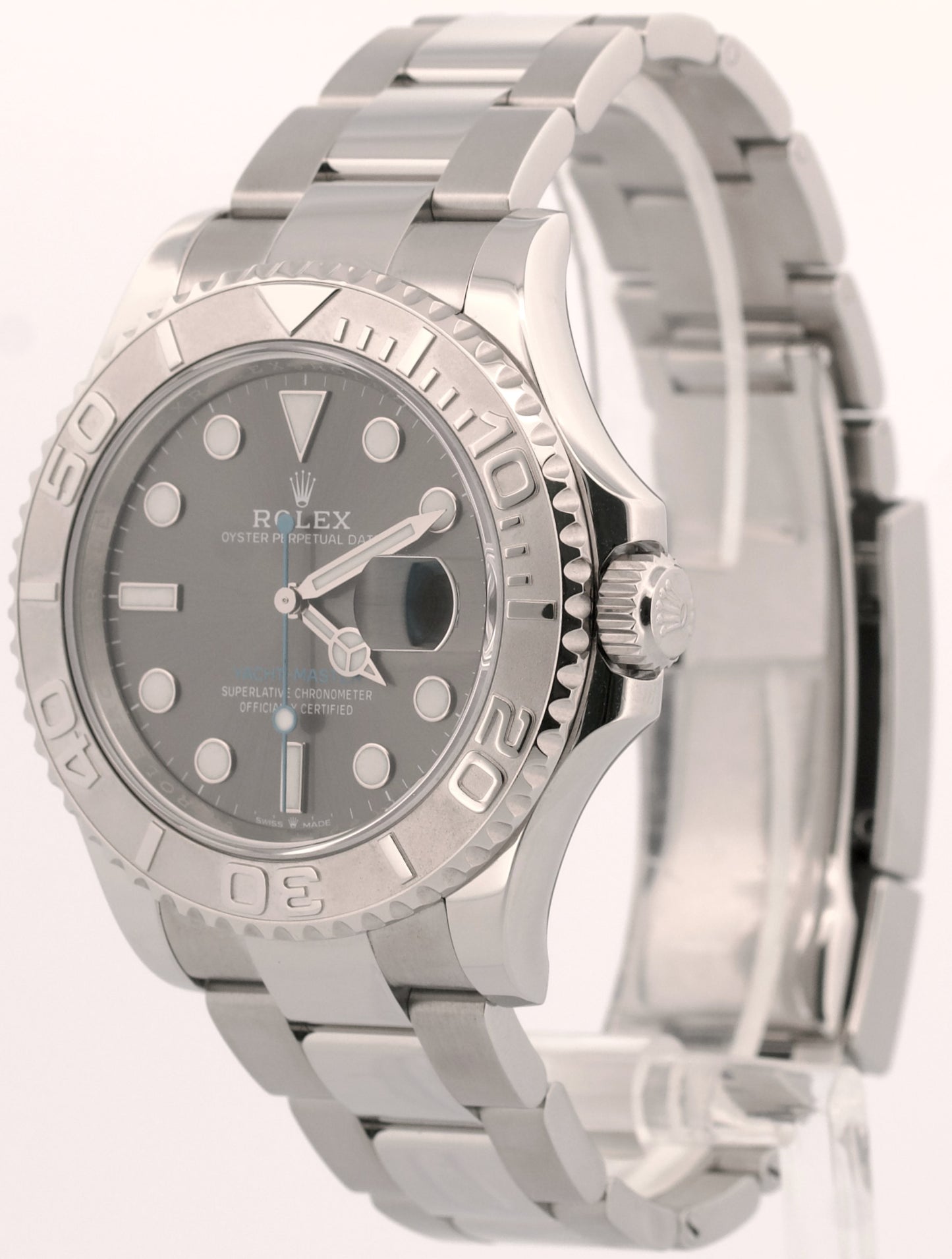 2024 PAPERS Rolex Yacht-Master 40mm RHODIUM Stainless Steel Watch 126622 BOX