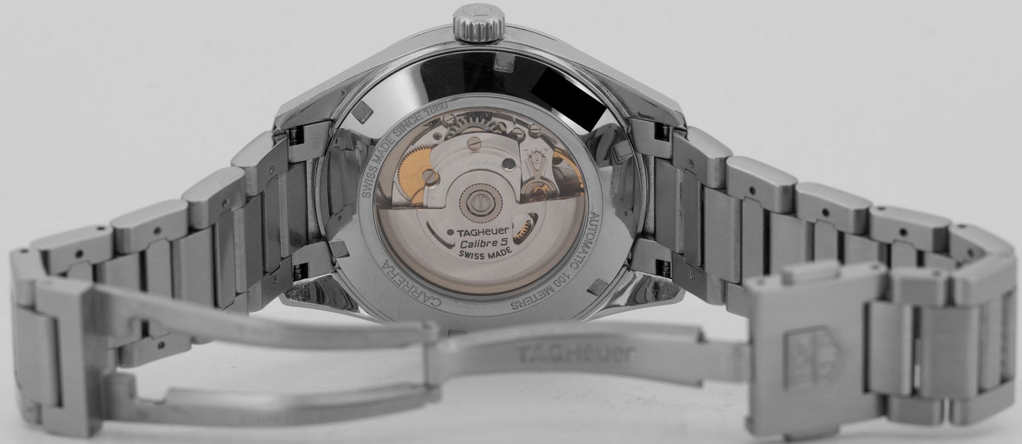Tag Heuer Carrera 39mm Stainless Steel Black Automatic Watch WAR211A.BA0782