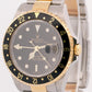 UNPOLISHED PAPERS Rolex GMT-Master II BLACK 18K Gold Steel OYSTER 40mm 16713 BOX