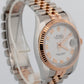 2018 PAPERS Rolex DateJust WHITE Two-Tone 18K Rose Gold 36mm 116231 Watch BOX