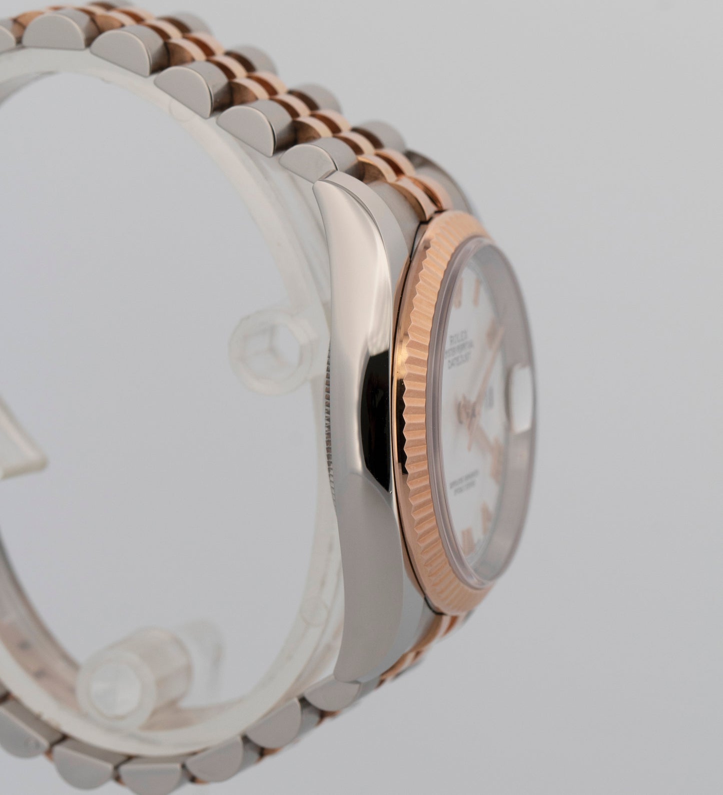2018 PAPERS Rolex DateJust WHITE Two-Tone 18K Rose Gold 36mm 116231 Watch BOX