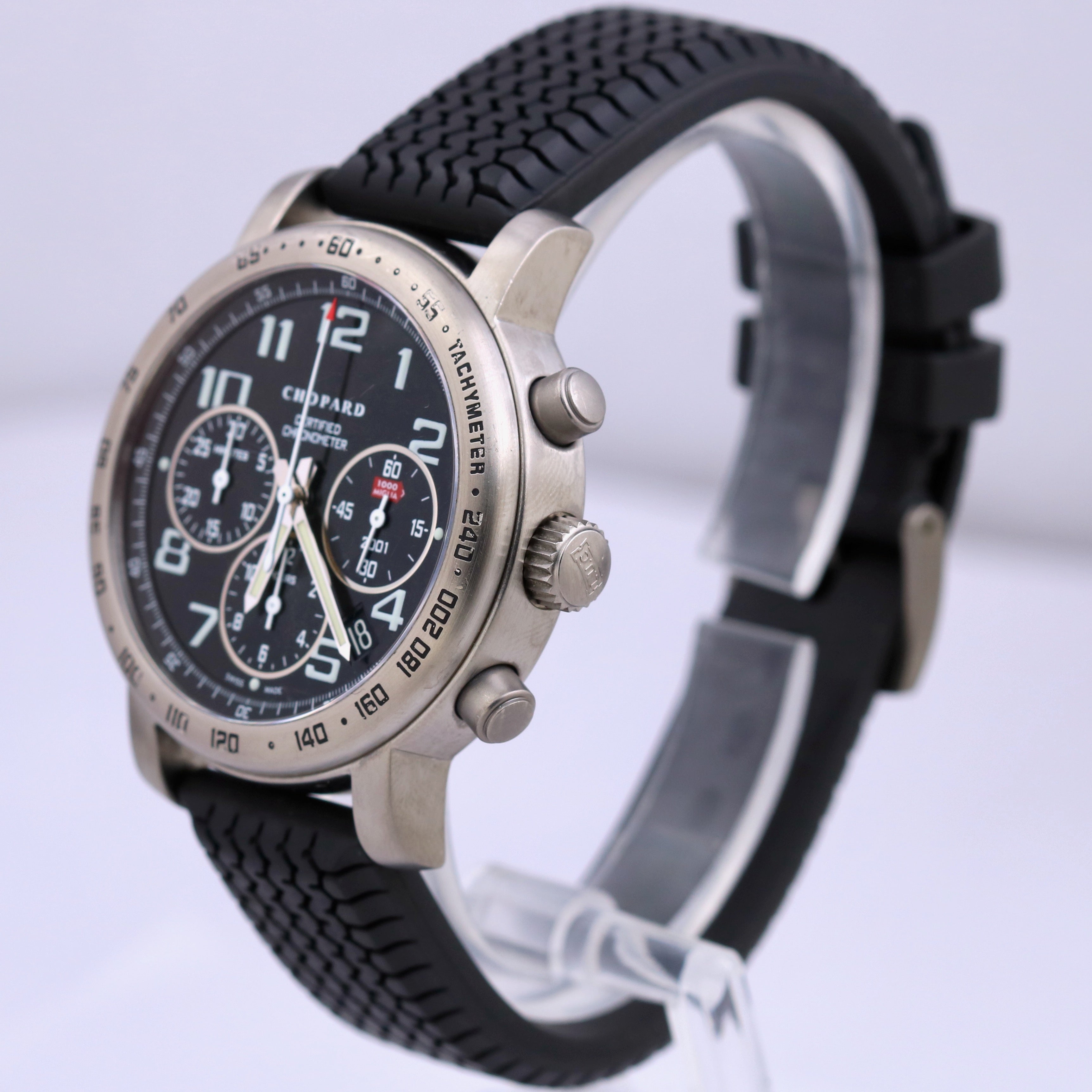 Chopard Mille Miglia Black TITANIUM Chronograph 40mm Rubber Watch