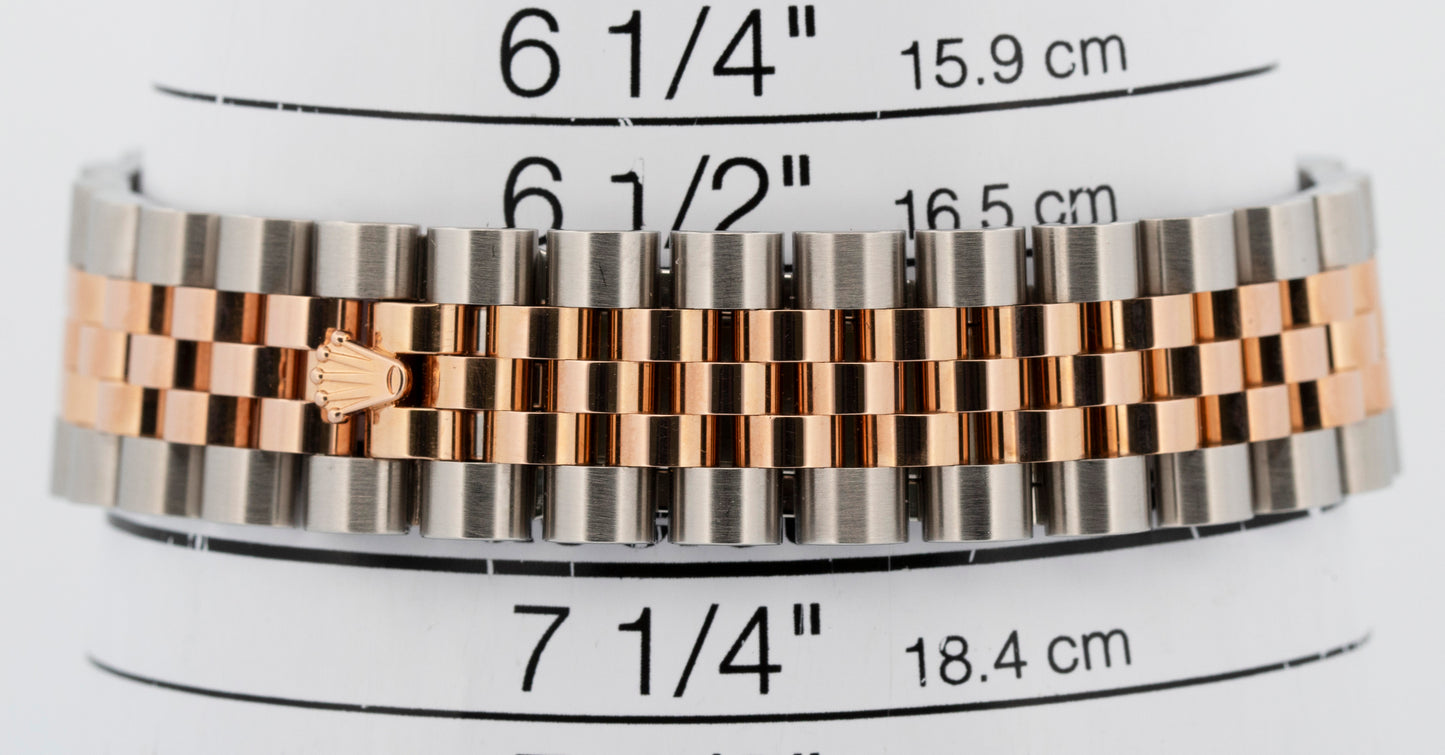 2018 PAPERS Rolex DateJust WHITE Two-Tone 18K Rose Gold 36mm 116231 Watch BOX