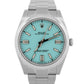 UNPOLISHED 2021 PAPERS Rolex Oyster Perpetual TURQUOISE 41mm 124300 Watch BOX
