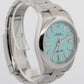 UNPOLISHED 2021 PAPERS Rolex Oyster Perpetual TURQUOISE 41mm 124300 Watch BOX