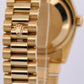 Rolex Day-Date FACTORY CHAMPAGNE DIAMOND 18K Yellow Gold Fluted 36mm 118238 BOX