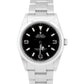 UNPOL. Rolex Explorer I Black 36mm Automatic Stainless 3-6-9 Oyster Watch 14270