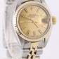 VINTAGE Rolex Oyster Perpetual Date Two-Tone 18k Gold Champagne 26mm 6917 Watch
