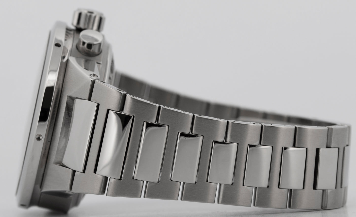 IWC GST Rattapante Split Second Chronograph 43mm Silver Automatic Watch IW371508