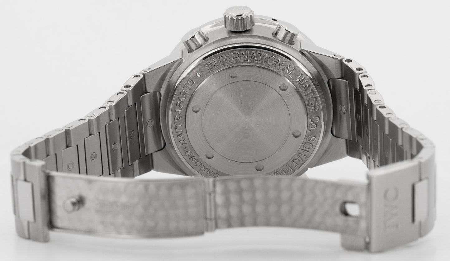 IWC GST Rattapante Split Second Chronograph 43mm Silver Automatic Watch IW371508