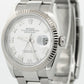 Rolex DateJust 36 WHITE ROMAN 18K Gold Stainless Fluted OYSTER 126234 36mm Watch